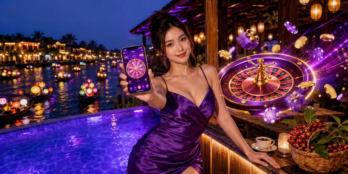 Khung cảnh trải nghiệm chơi roulette hiện đại tại Hội An với cà phê Việt Nam